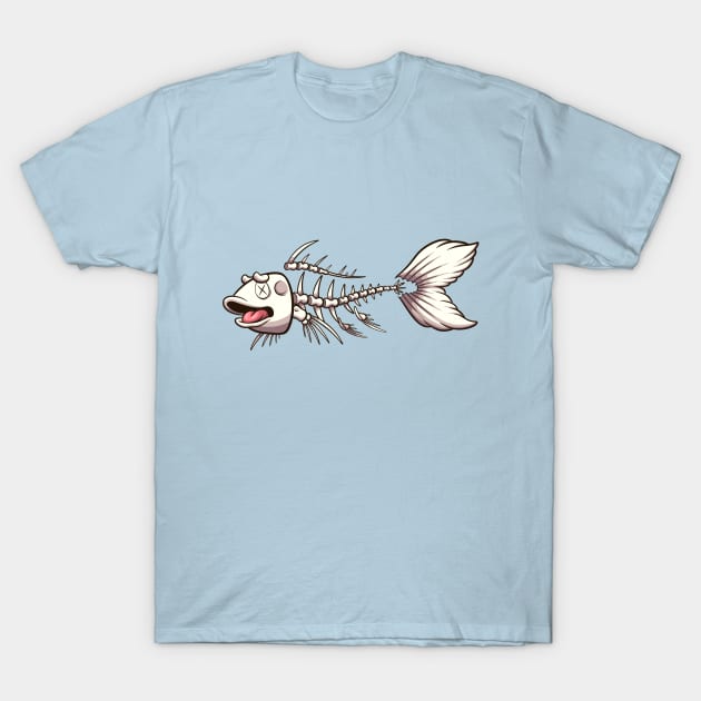 Koi Karp Fish Skeleton T-Shirt by TheMaskedTooner